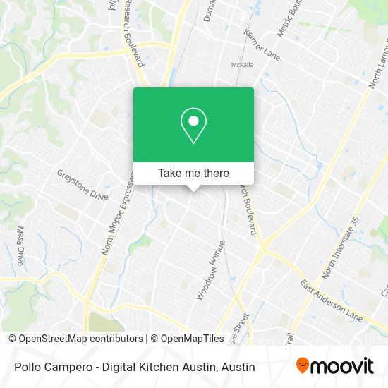 Pollo Campero - Digital Kitchen Austin map