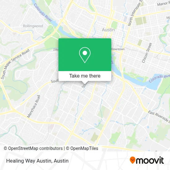 Healing Way Austin map