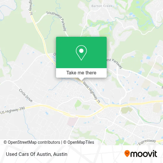 Used Cars Of Austin map