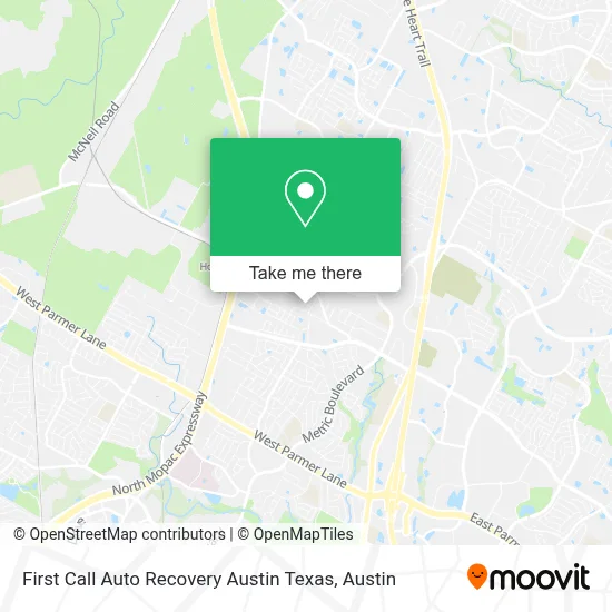 First Call Auto Recovery  Austin Texas map