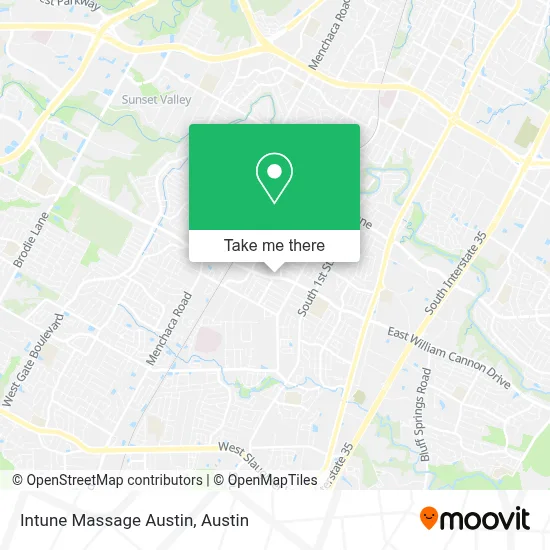 Intune Massage Austin map