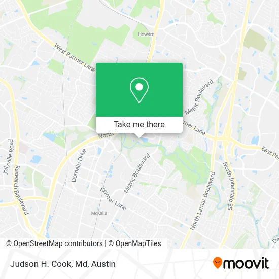 Judson H. Cook, Md map