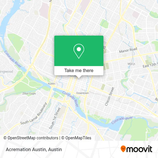 Acremation Austin map