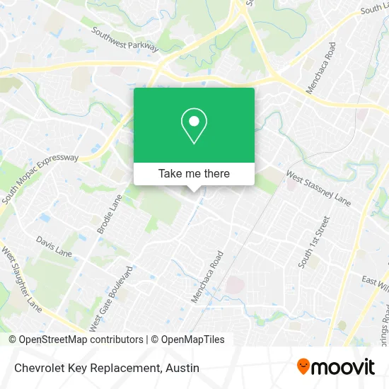 Chevrolet Key Replacement map