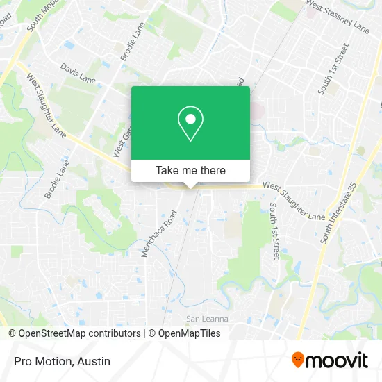 Pro Motion map