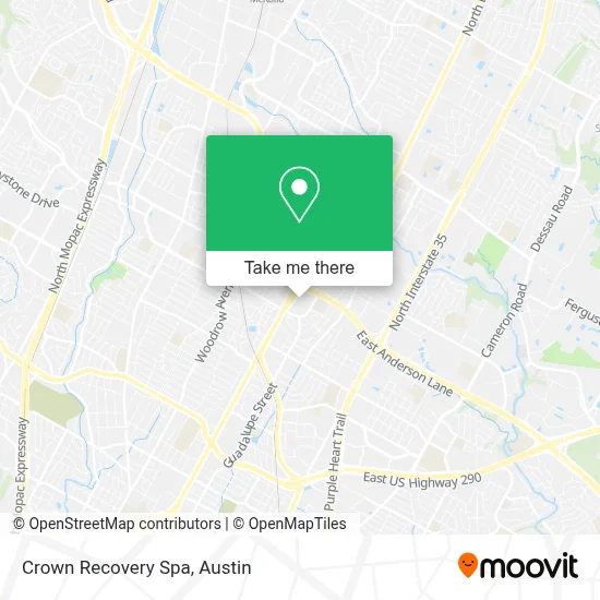 Crown Recovery Spa map