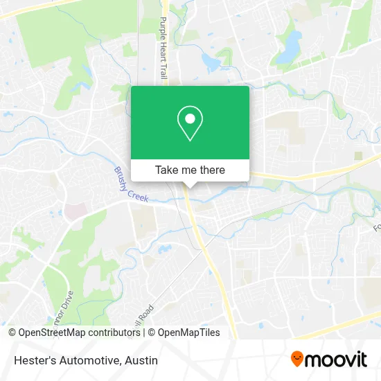 Hester's Automotive map