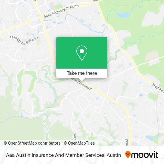 Aaa Austin Insurance And Member Services map