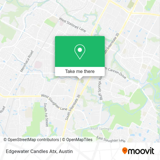 Edgewater Candles Atx map