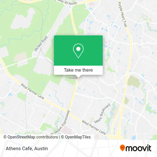 Athens Cafe map