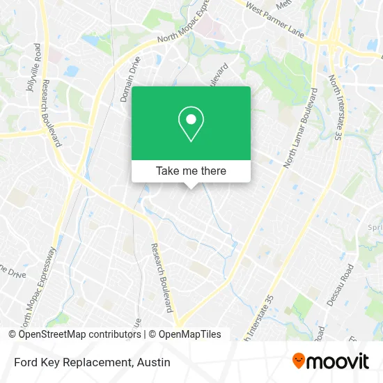 Ford Key Replacement map