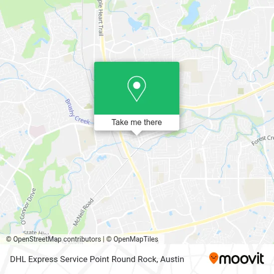 DHL Express Service Point Round Rock map