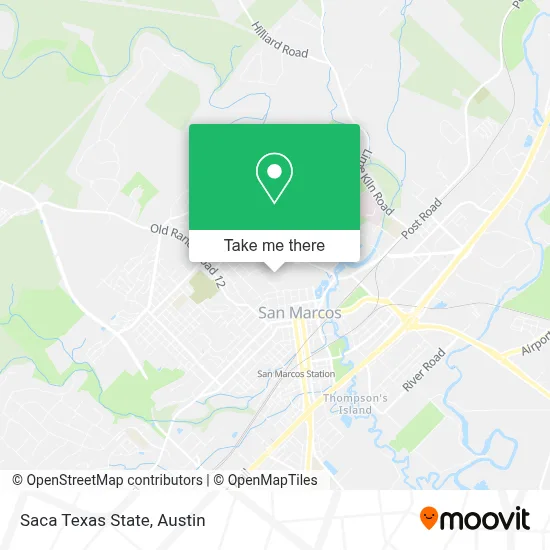 Saca Texas State map