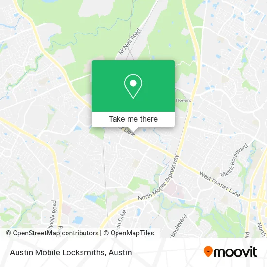 Austin Mobile Locksmiths map