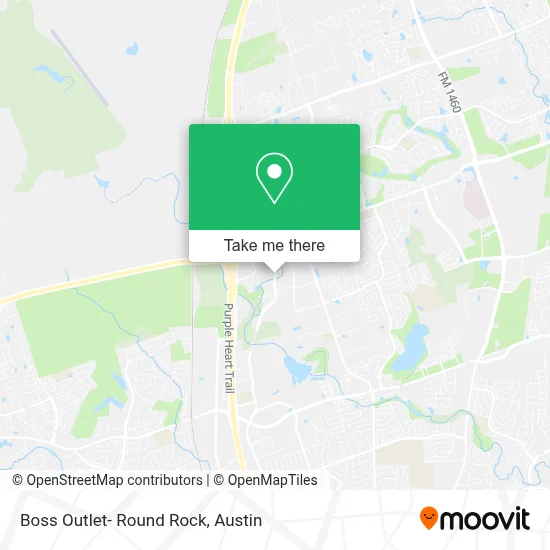 Boss Outlet- Round Rock map