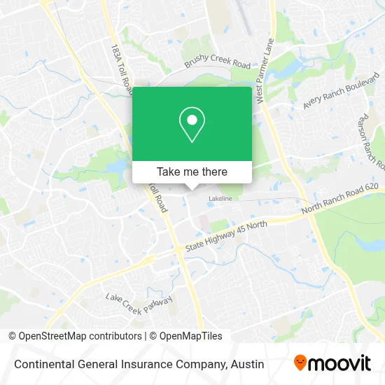 Continental General Insurance Company map