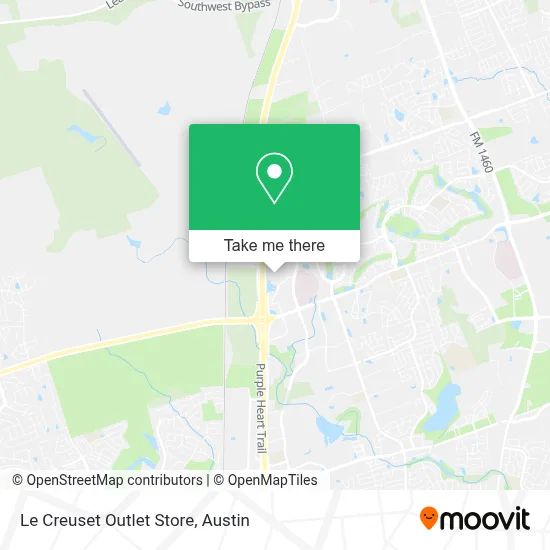 Le Creuset Outlet Store map