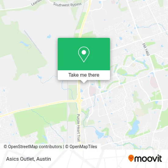 Asics Outlet map