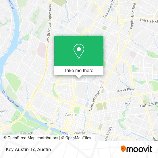 Key Austin Tx map