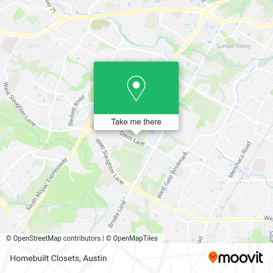 Homebuilt Closets map