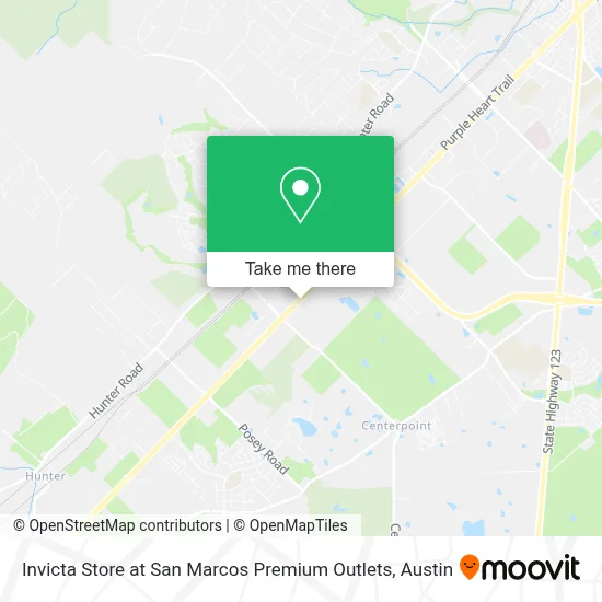 Invicta Store at San Marcos Premium Outlets map
