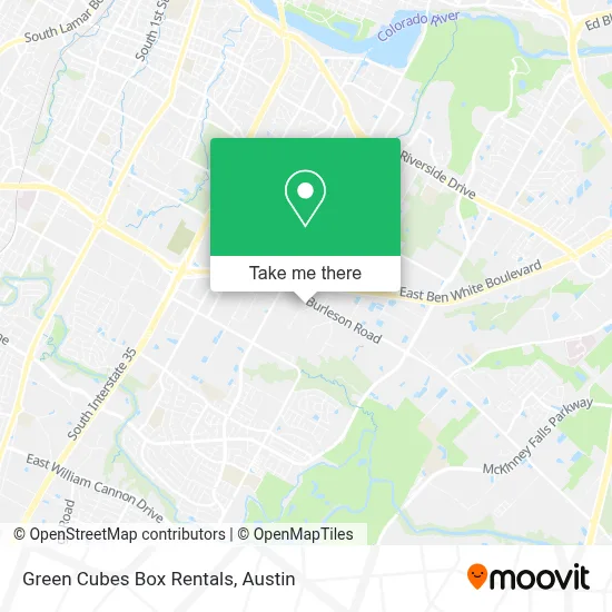 Green Cubes Box Rentals map