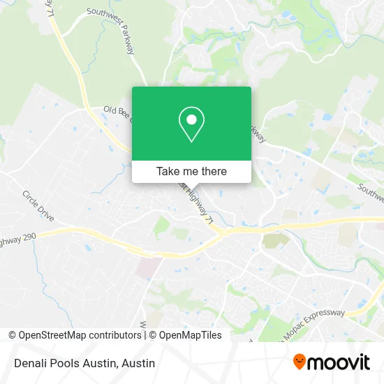 Denali Pools Austin map