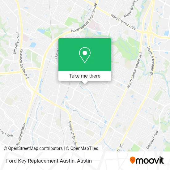 Ford Key Replacement Austin map