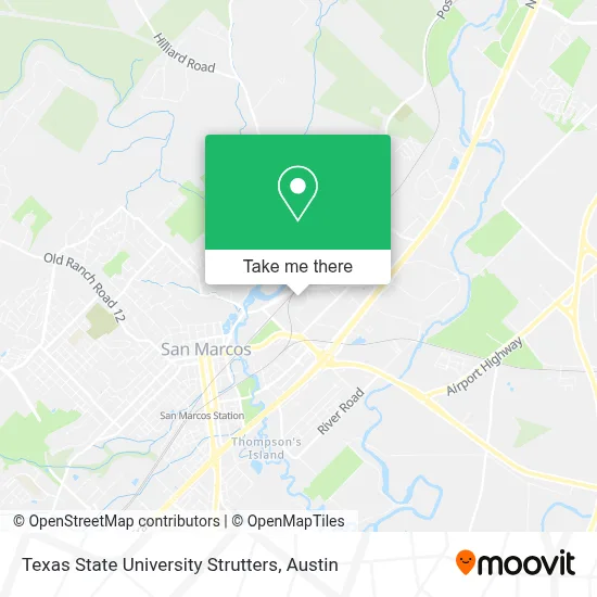 Texas State University Strutters map
