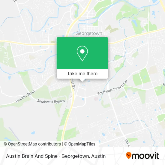 Austin Brain And Spine - Georgetown map