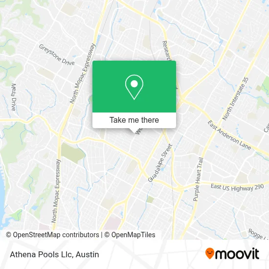 Athena Pools Llc map