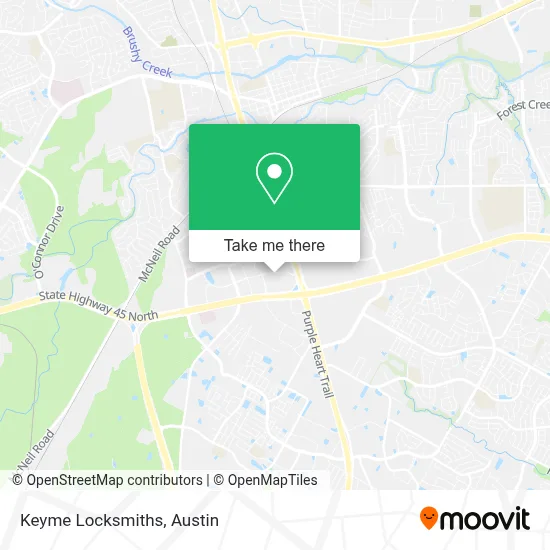 Keyme Locksmiths map