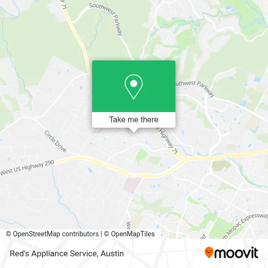 Red's Appliance Service map