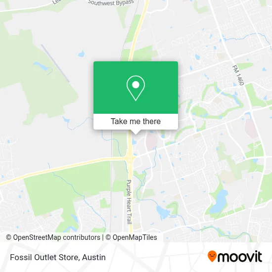 Fossil Outlet Store map