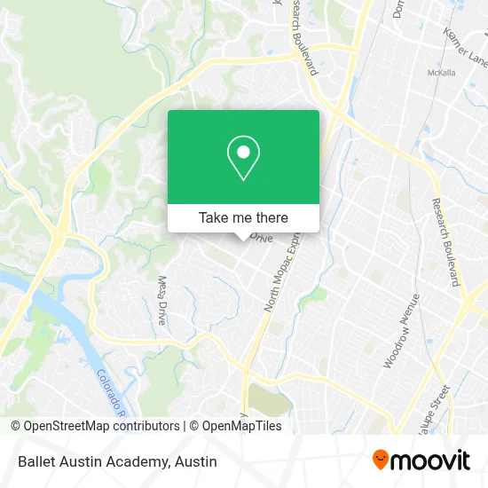 Ballet Austin Academy map