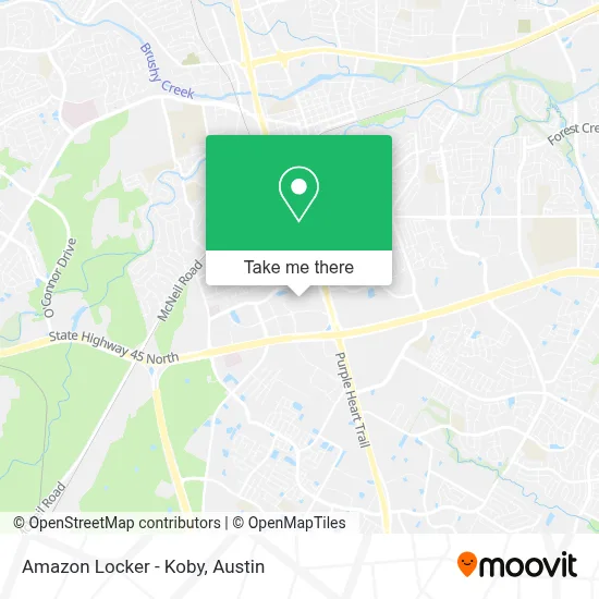 Amazon Locker - Koby map