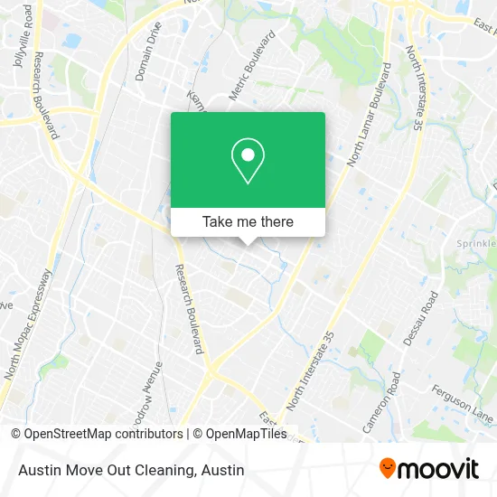 Austin Move Out Cleaning map