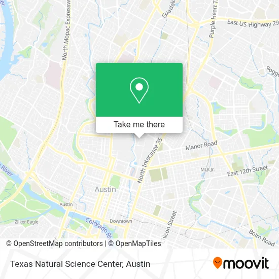 Texas Natural Science Center map