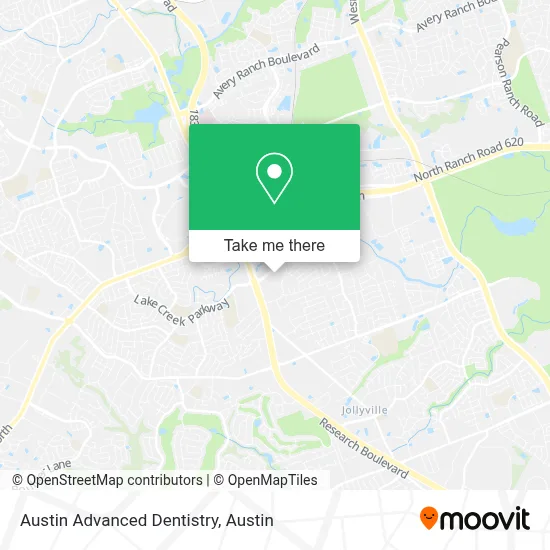 Austin Advanced Dentistry map