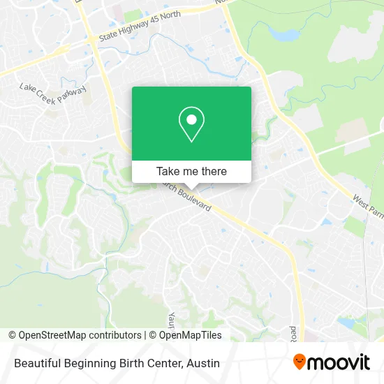 Beautiful Beginning Birth Center map