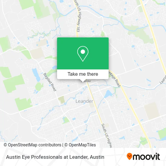 Austin Eye Professionals at Leander map