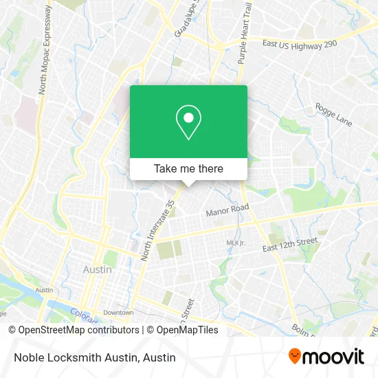 Noble Locksmith Austin map