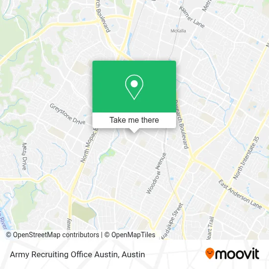 Army Recruiting Office Austin map