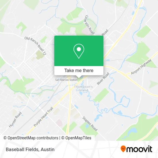 Baseball Fields map
