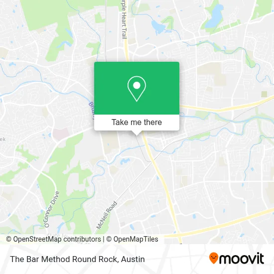 The Bar Method Round Rock map