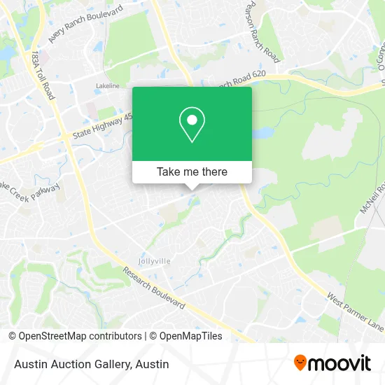 Austin Auction Gallery map