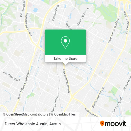 Direct Wholesale Austin map