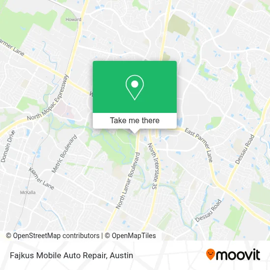 Fajkus Mobile Auto Repair map