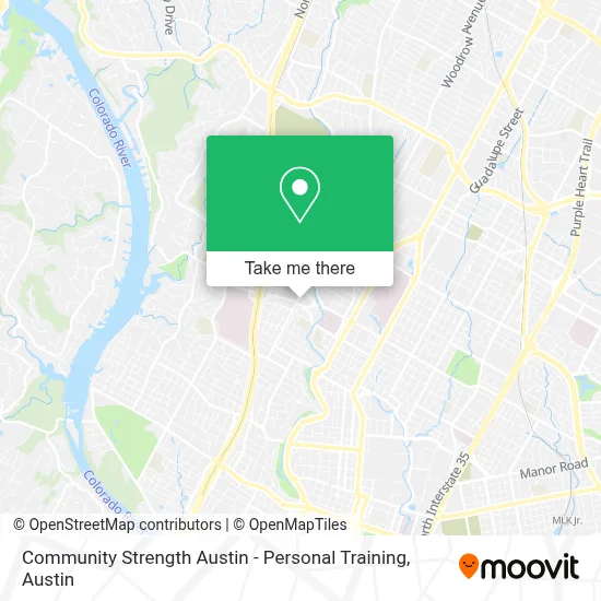 Community Strength Austin - Personal Training map