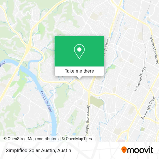 Simplified Solar Austin map